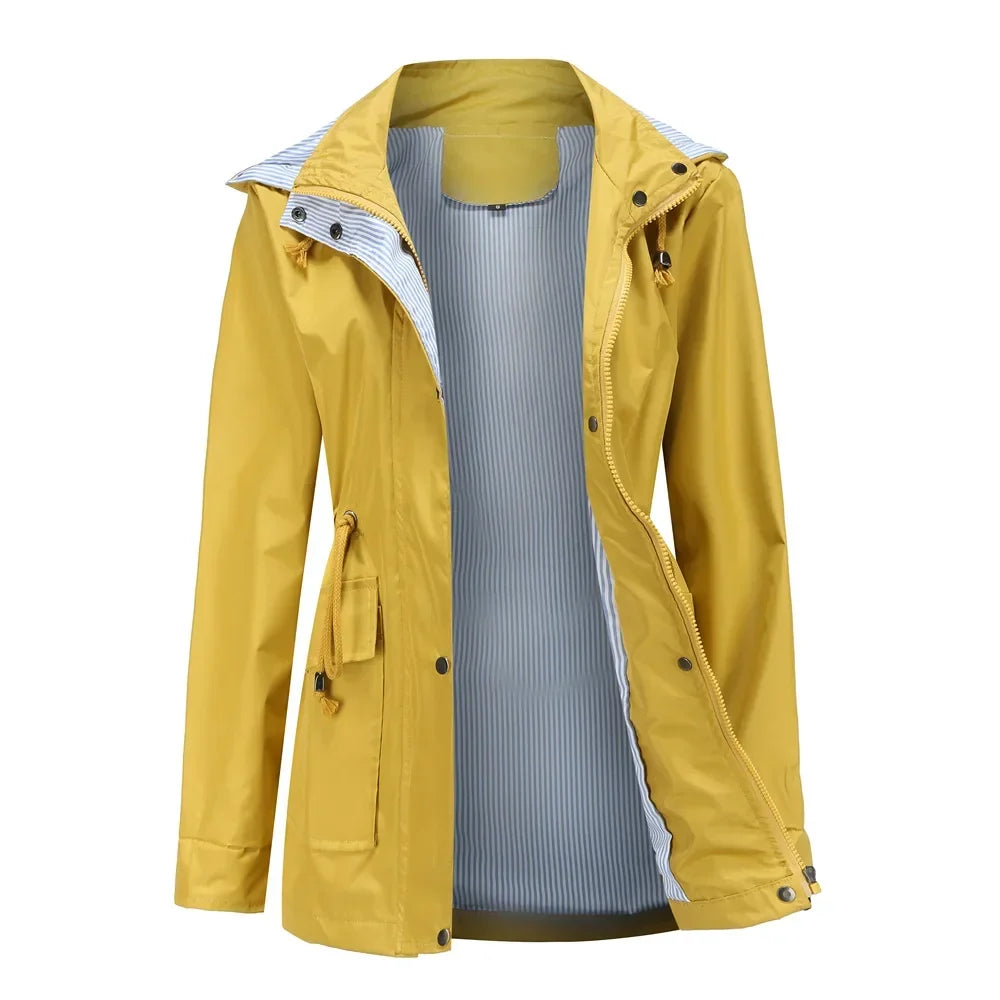 Charnice | Women’s Hooded Water-Resistant Trench Coat
