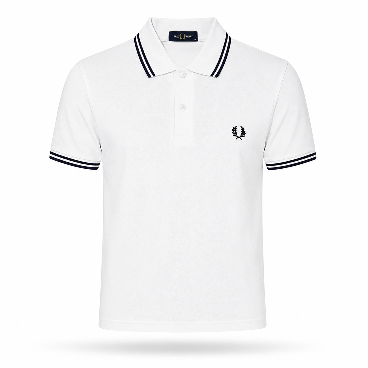 Fred Perry Men's Contrast-Tipped Cotton Polo Shirt – Slim Fit Smart-Casual Polo