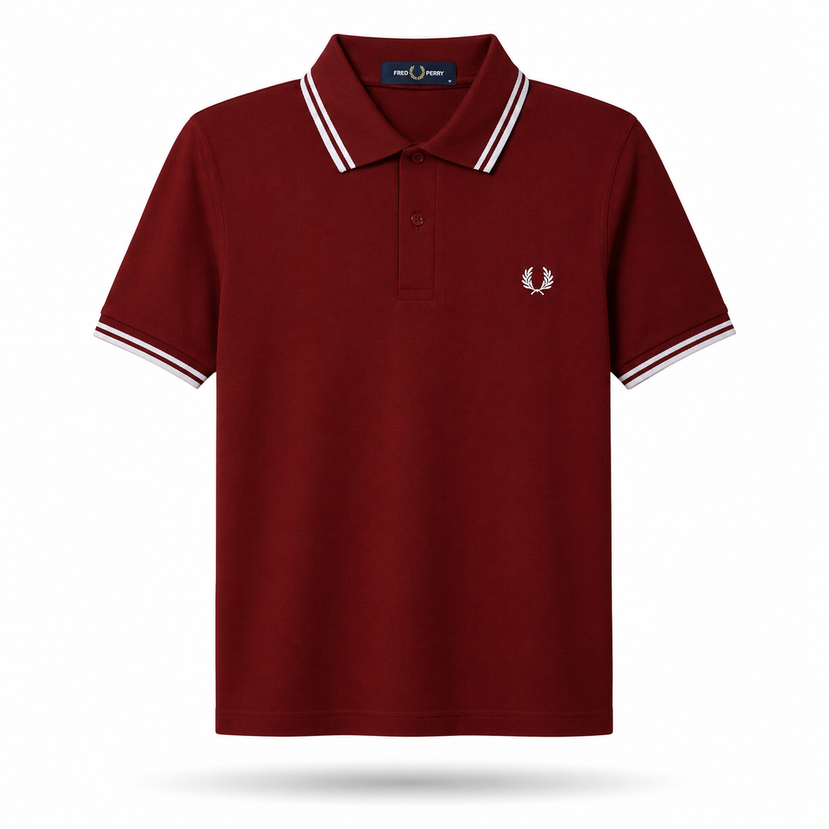 Fred Perry Men's Contrast-Tipped Cotton Polo Shirt – Slim Fit Smart-Casual Polo