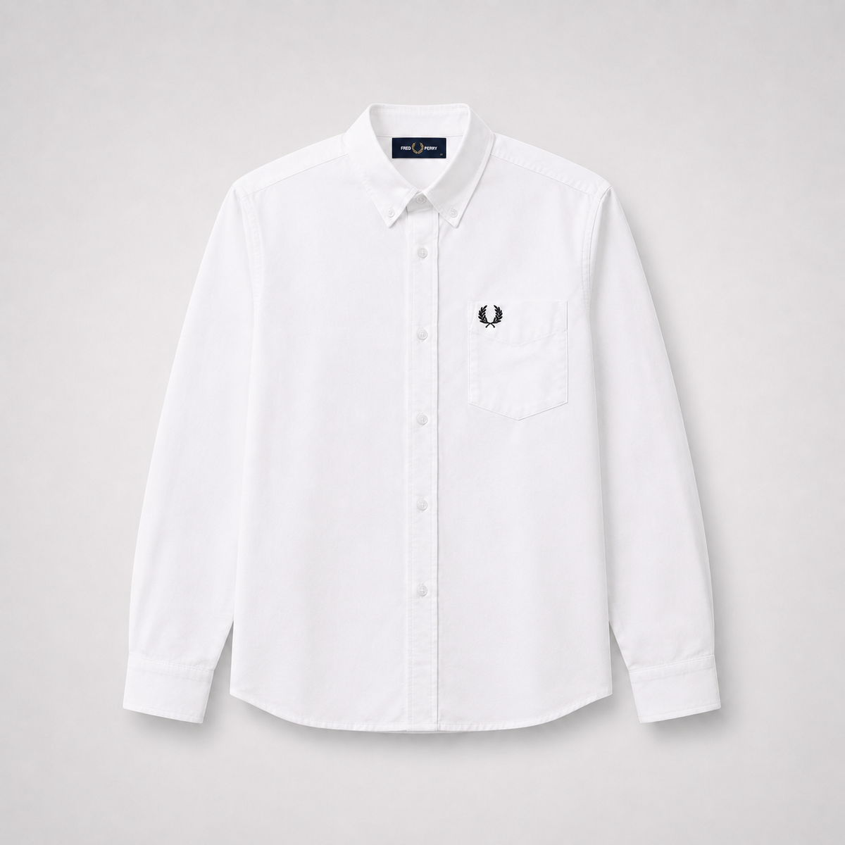 Fred Perry Men's Long Sleeve Button-Down Shirt – Premium Cotton Smart Casual Shirt