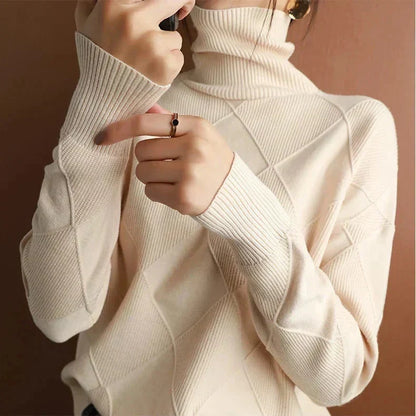 Yuria | Women’s Ribbed Knit Turtleneck Sweater