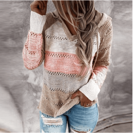 Seranova | Women’s Soft Blend Striped Knit Sweater